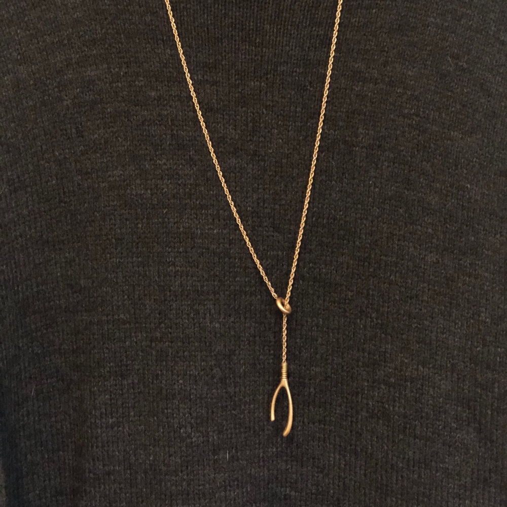 Madewell - Gold Wishbone Necklace